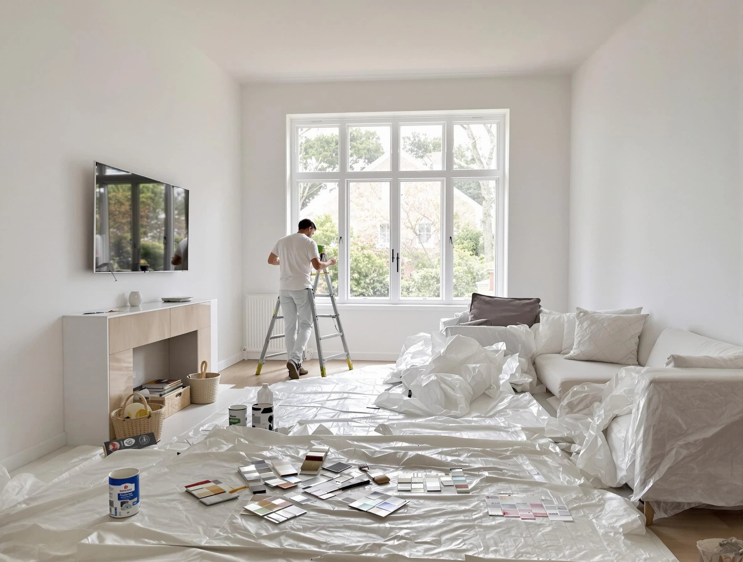 Lorain House Painters professional applying interior paint in Lorain, OH